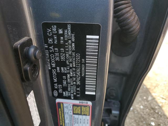 3KPA25AD6LE272920 KIA RIO LX