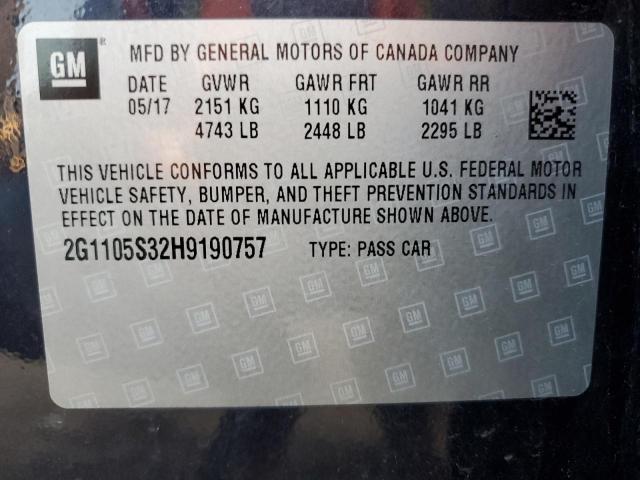 2017 CHEVROLET IMPALA LT - 2G1105S32H9190757