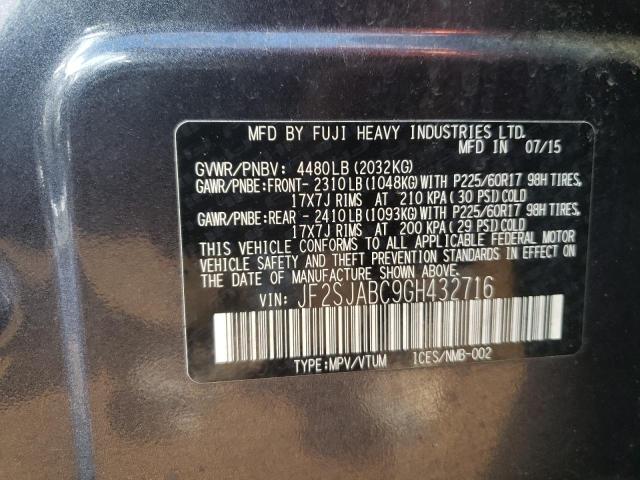 JF2SJABC9GH432716 Subaru Forester 2.5i