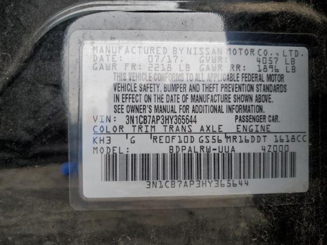 3N1CB7AP3HY365644 Nissan Sentra Sr Turbo