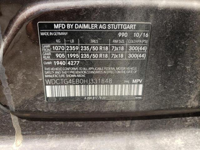 2017 MERCEDES-BENZ GLA 250 - WDCTG4EB0HJ331848