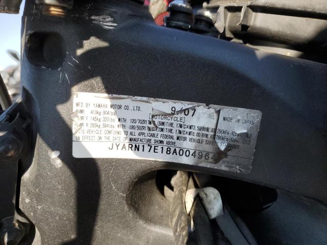 2008 YAMAHA FZ1 S JYARN17E18A004964