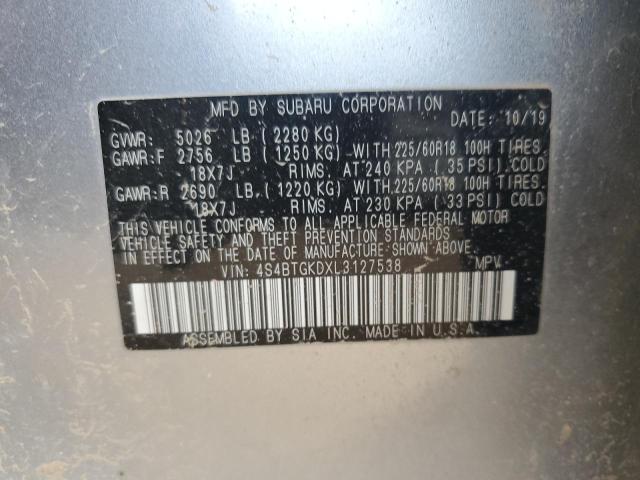 4S4BTGKDXL3127538 Subaru Outback Onyx Edition Xt