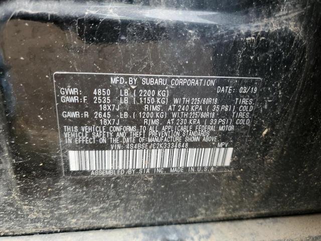 4S4BSEJC2K3334648 Subaru Outback 3.6r Limited