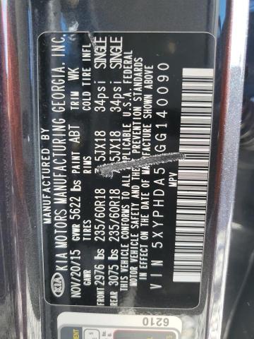 5XYPHDA55GG140090 KIA SORENTO EX