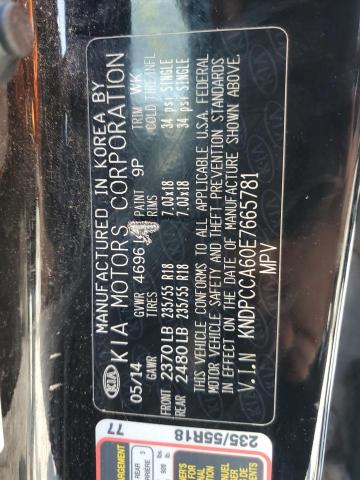 KNDPCCA60E7665781 KIA Sportage Sx