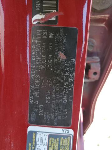 KNAFZ4A88E5160842 KIA FORTE EX