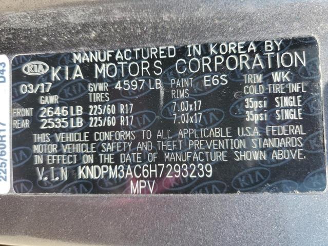 KNDPM3AC6H7293239 KIA Sportage Lx