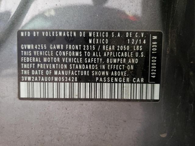 2015 VOLKSWAGEN GOLF TDI - 3VW2A7AU0FM053428