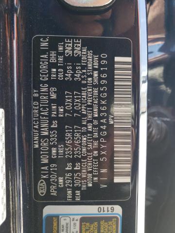 5XYPG4A36KG596190 KIA SORENTO L