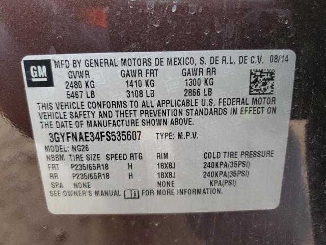 3GYFNAE34FS535607 Cadillac SRX