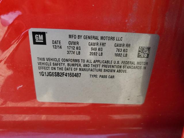 2015 CHEVROLET SONIC RS - 1G1JG6SB2F4160487
