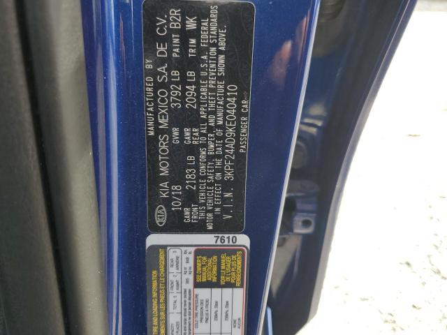 3KPF24AD9KE040410 KIA FORTE FE