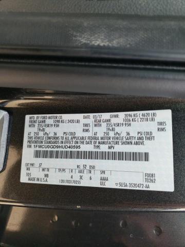 1FMCU0GD9HUD40595 Ford ESCAPE SE