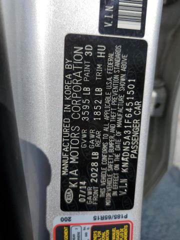 KNADN5A31F6451501 KIA RIO EX