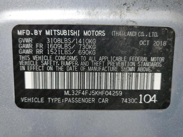 ML32F4FJ5KHF04259 Mitsubishi Mirage G4 Se