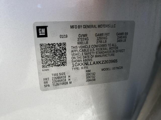 1GKKNLLAXKZ203965 GMC Acadia SLE 10