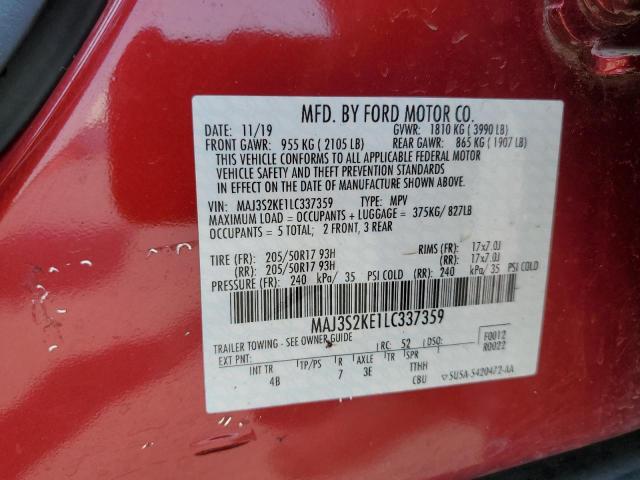 2020 FORD ECOSPORT T MAJ3S2KE1LC337359
