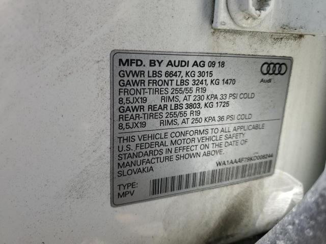 VIN WA1AAAF79KD008244 2019 Audi Q7, Premium no.13