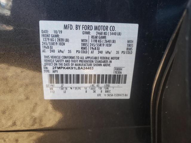 2FMPK4K91LBA24463 Ford Edge Titanium