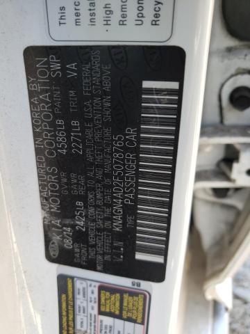 KNAGN4AD2F5078765 KIA OPTIMA HYBRID
