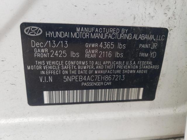 5NPEB4AC7EH867213 Hyundai SONATA GLS