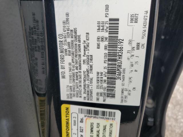 3FA6P0RU7HR266192 2017 FORD FUSION - Image 12