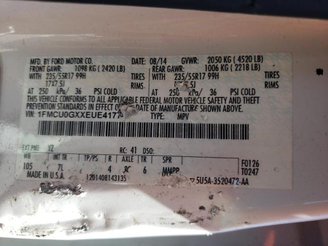 1FMCU0GXXEUE41778 Ford ESCAPE SE