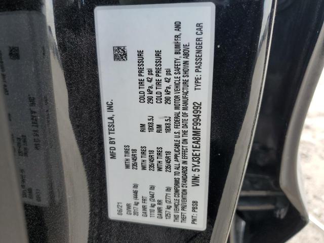 5YJ3E1EA8MF994992 Tesla Model 3  13