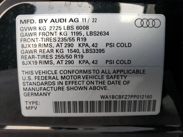 2023 AUDI Q4 E-TRON WA1BCBFZ7PP012160