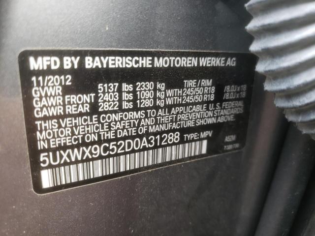 VIN 5UXWX9C52D0A31288 2013 BMW X3, Xdrive28I no.13