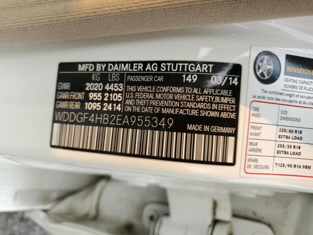 WDDGF4HB2EA955349 Mercedes-Benz C 250