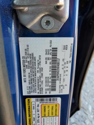 3FA6P0HD2HR408157 Ford FUSION SE