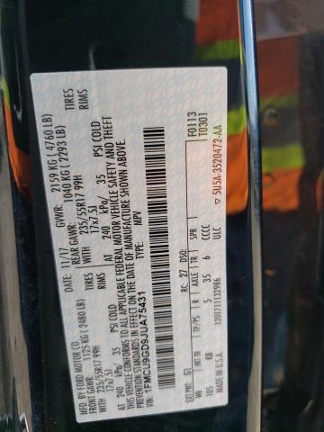 1FMCU9GD9JUA75431 Ford ESCAPE SE