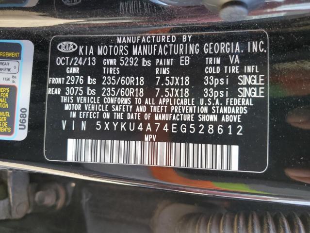 5XYKU4A74EG528612 KIA SORENTO EX