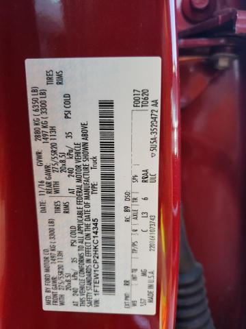 1FTEW1CP2HKC14345 Ford F150 Supercrew