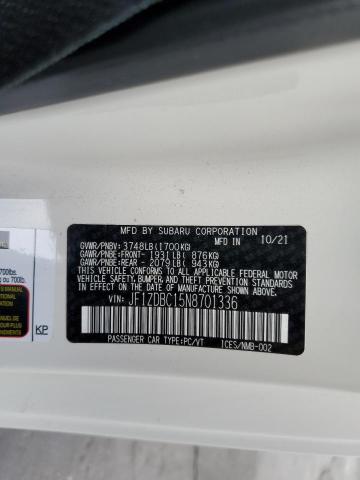 JF1ZDBC15N8701336 Subaru Brz Premium