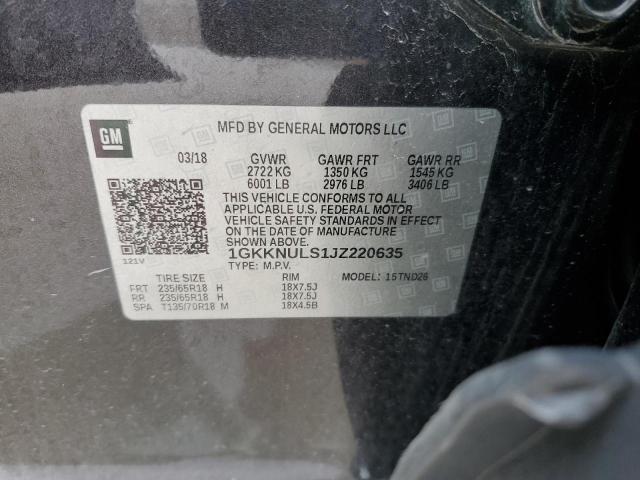 1GKKNULS1JZ220635 GMC Acadia Slt-1