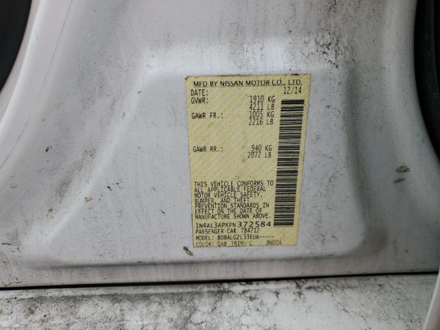 1N4AL3APXFN372584 Nissan ALTIMA 2.5