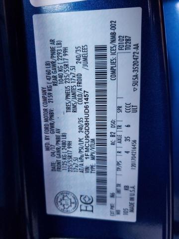 1FMCU9GD8HUD61457 Ford ESCAPE SE