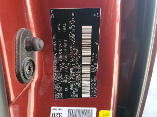 5TDDZ3DC8KS224260 Toyota SIENNA XLE