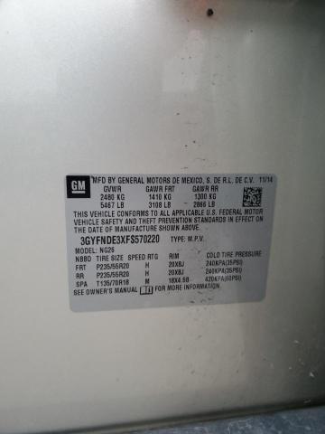 3GYFNDE3XFS570220 Cadillac Srx Premium Collection