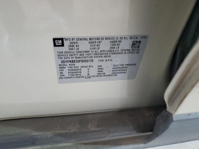 3GYFNBE30FS569176 Cadillac Srx Luxury Collection