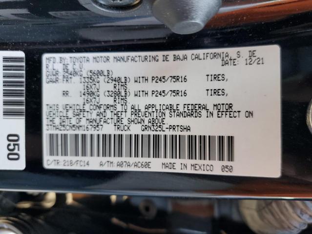 3TMAZ5CN5NM167957 Toyota Tacoma Double Cab