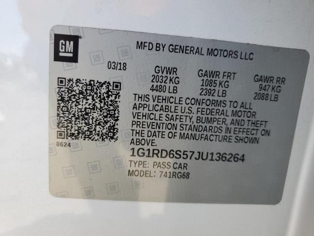 VIN 1G1RD6S57JU136264 2018 Chevrolet Volt, Premier no.13