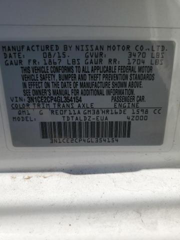 3N1CE2CP4GL354154 Nissan Versa Note S
