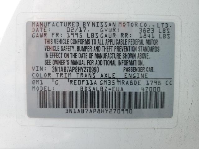 3N1AB7AP8HY270990 Nissan SENTRA S