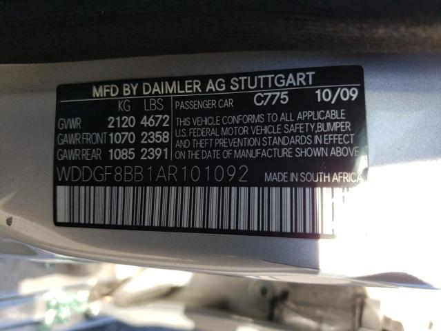 2010 Mercedes-Benz C 300 4Matic VIN: WDDGF8BB1AR101092 Lot: 63063523