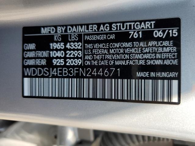 WDDSJ4EB3FN244671 Mercedes-Benz CLA 250