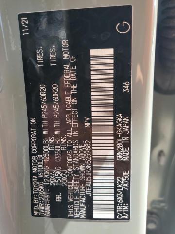 2022 TOYOTA 4RUNNER TR - JTEAU5JR3N5259882
